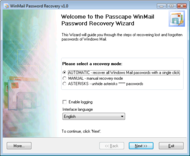 Windows Mail Password Recovery screenshot